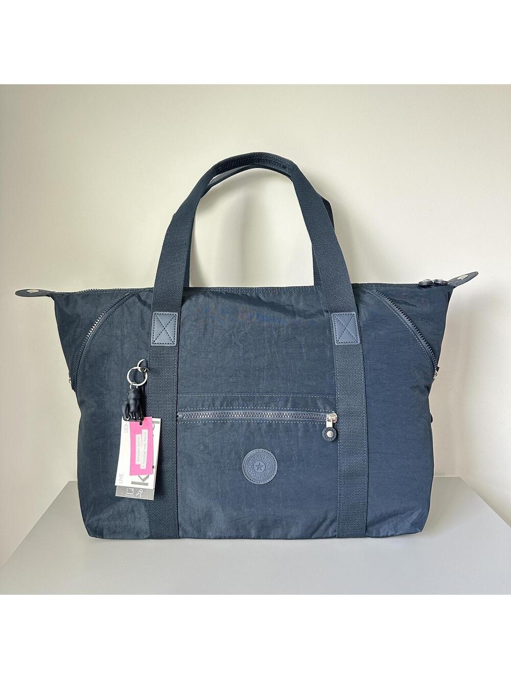 Kipling Art Medium Tote Bag Extra Large Size Dark Blue NWT
